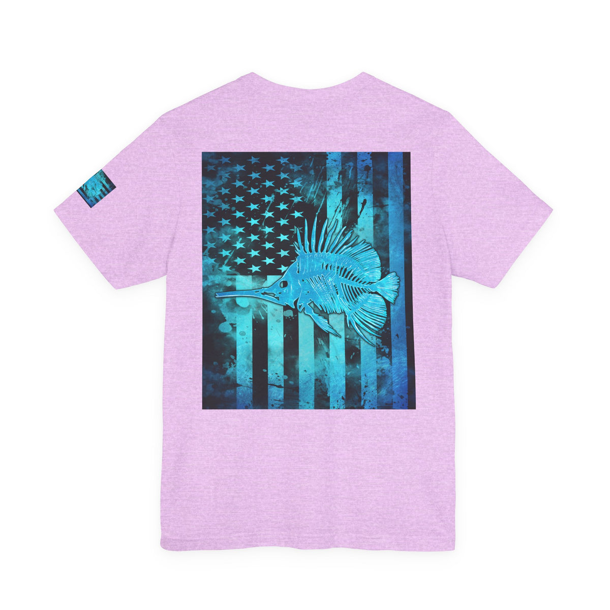 Fishing Angler American Flag Tee, Patriotic USA Shirt, Vintage American Flag