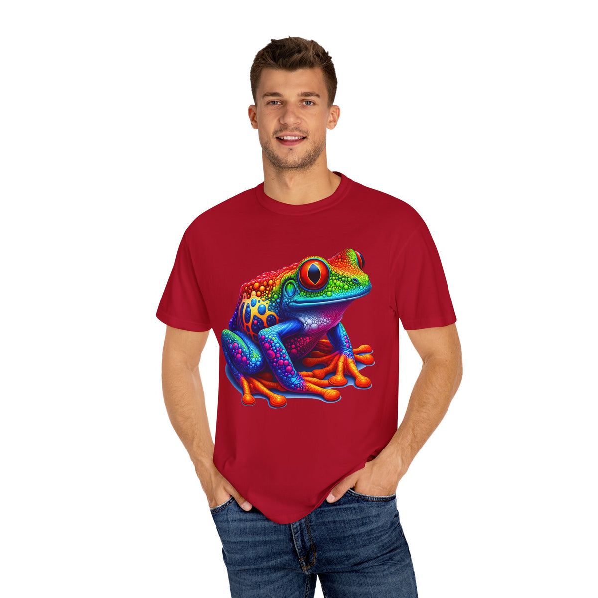 Frog T-Shirt | Unisex Garment-Dyed Tee for Nature Lovers, Eco-Friendly Gift, Birthday, Summer Vibe, Outdoor Adventure
