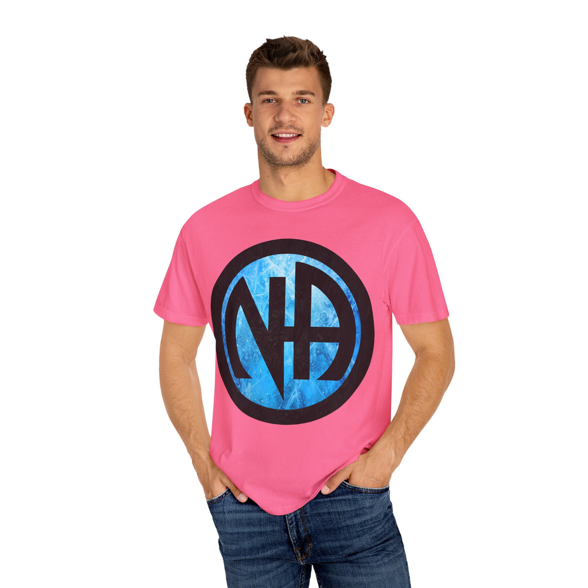 Narcotics Anonymous NA Logo – Blue Ice & Black Recovery Symbol Art T-Shirt, Recovery T-Shirt