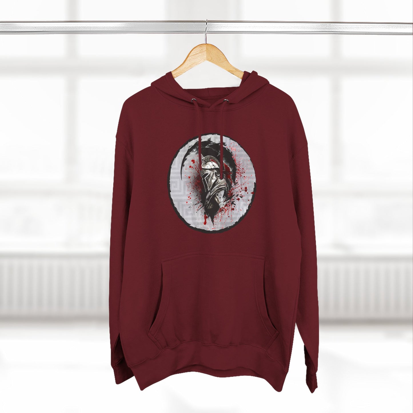 Three-Panel Fleece Hoodie Spartan Warrior
