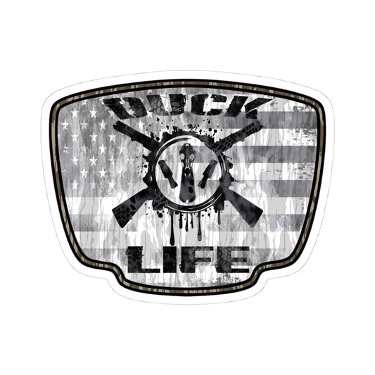 American Flag Camo Duck Hunting Badge Patriot kiss-cut stickers