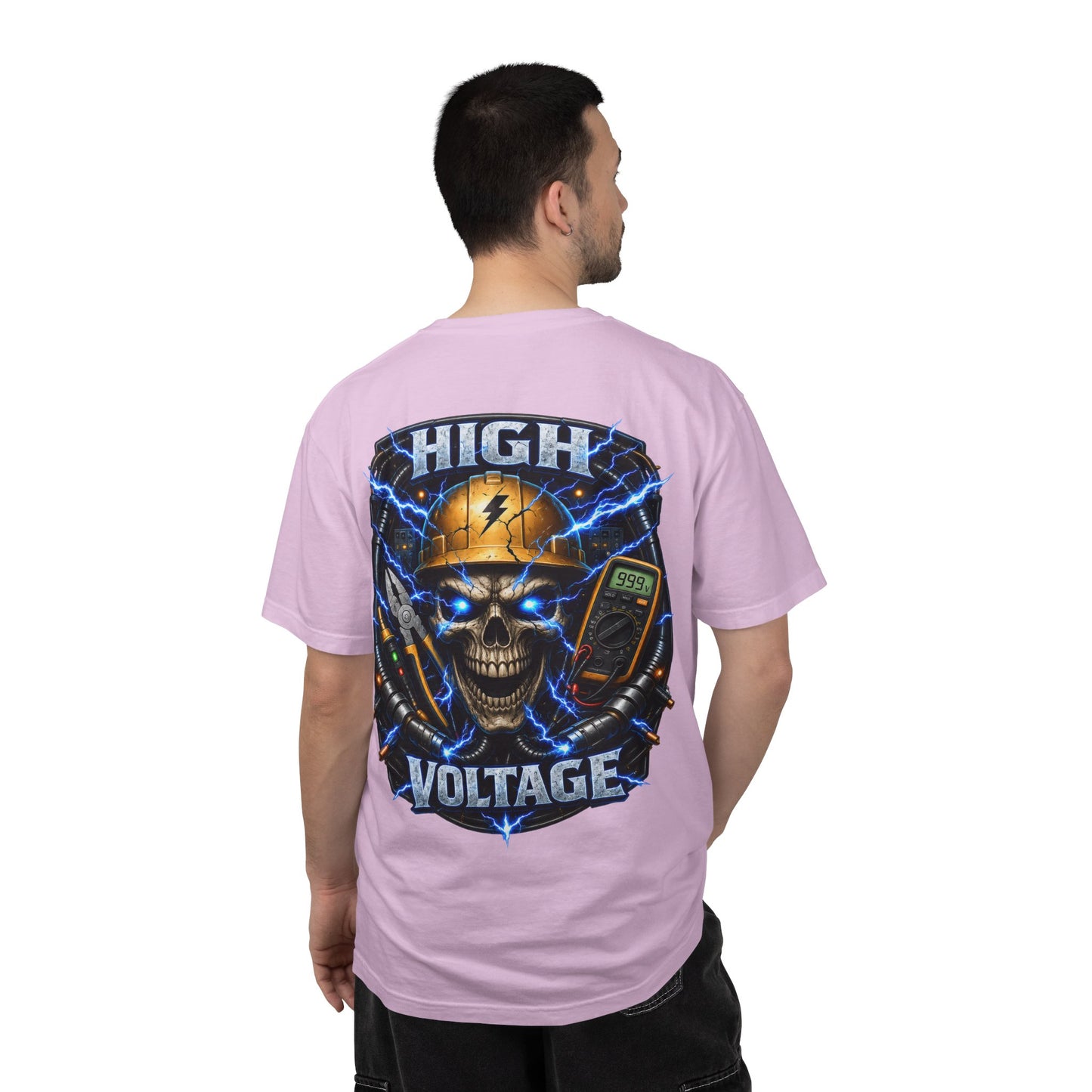 High Voltage Skull T-Shirt — Electrician Safety Graphic Tee