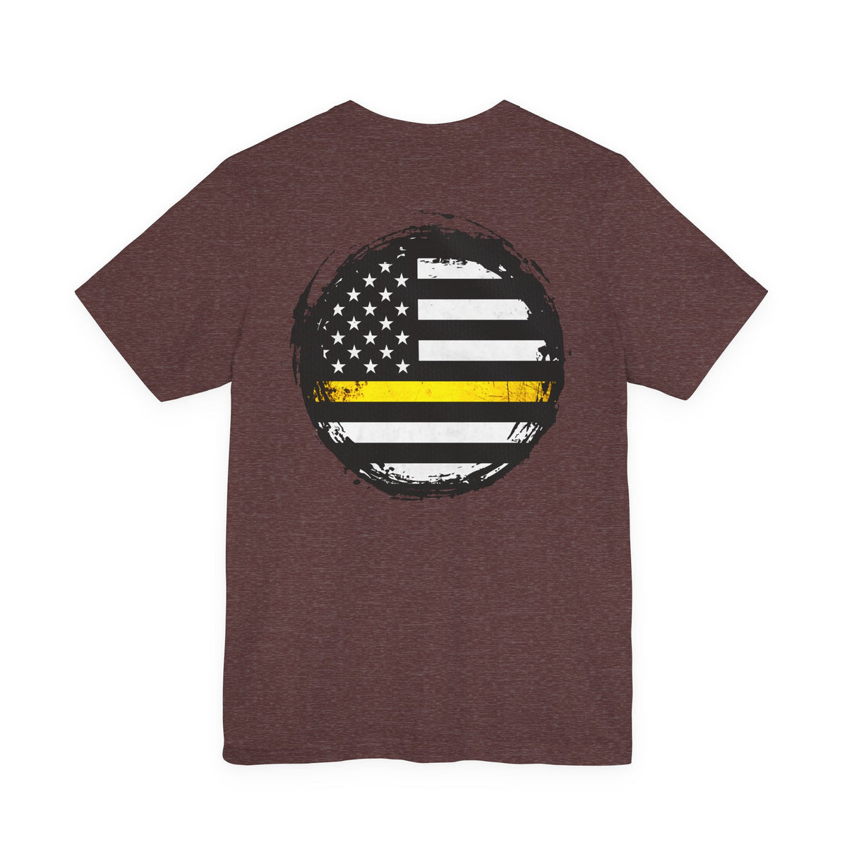 Thin Yellow Line American Flag Tee, Dispatcher Gift, Unisex T-Shirt, 911 Operator Shirt, Patriotic Graphic Tee