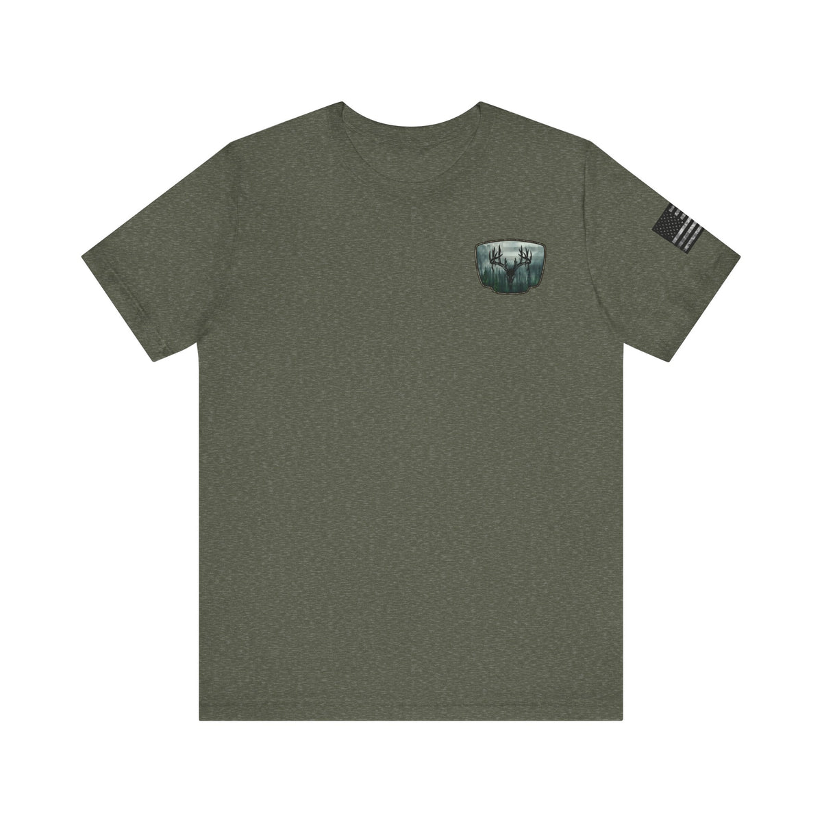 Deer Skull Forest Flag Hunting Tee
