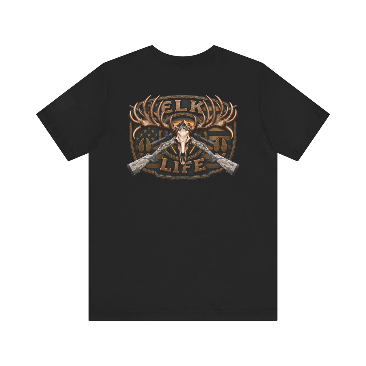 Elk Life Rifle Hunting T-Shirt – WRAEVN OUTDOORS American Big Game Hunter Tee