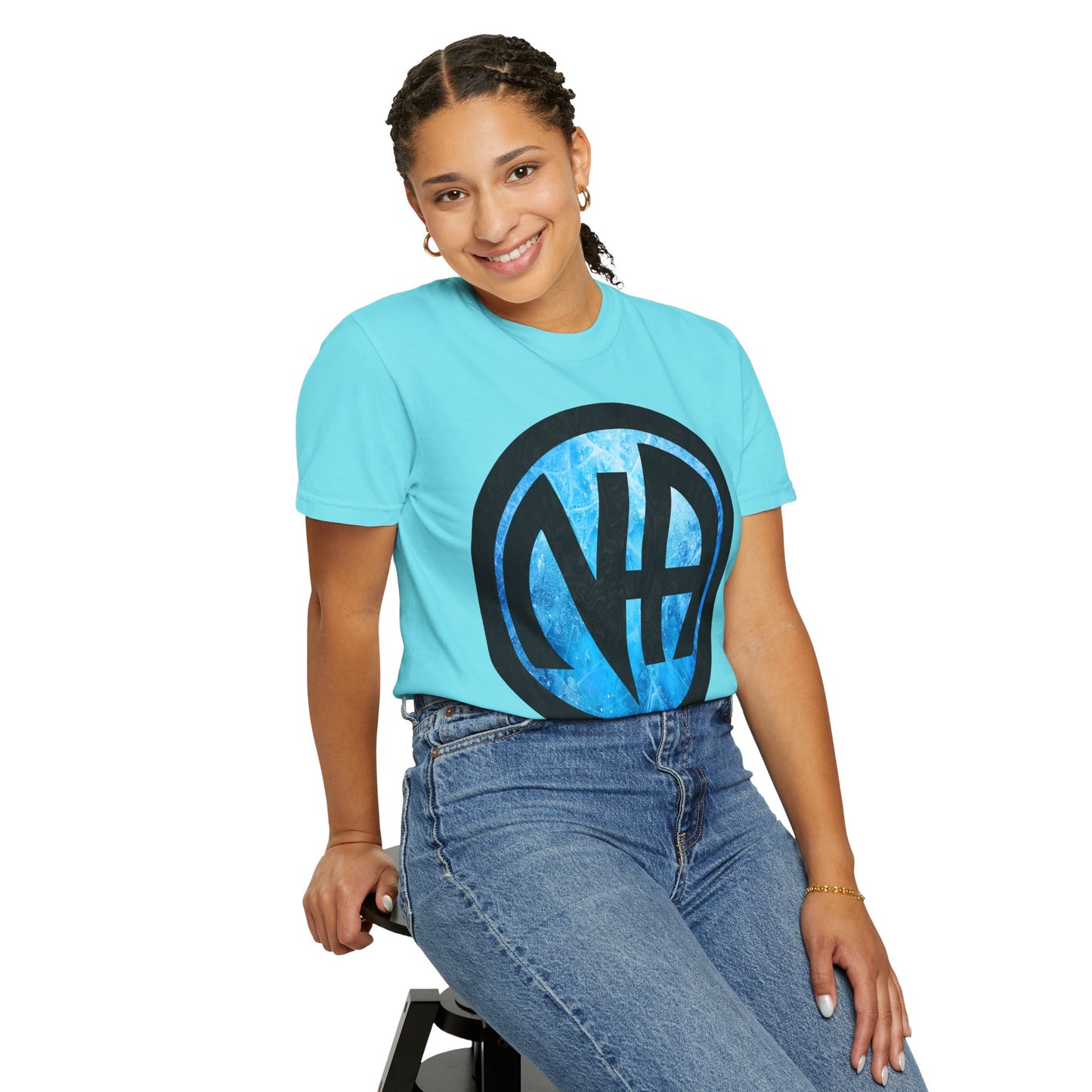Narcotics Anonymous NA Logo – Blue Ice & Black Recovery Symbol Art T-Shirt, Recovery T-Shirt