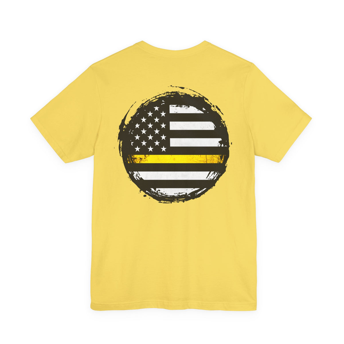 Thin Yellow Line American Flag Tee, Dispatcher Gift, Unisex T-Shirt, 911 Operator Shirt, Patriotic Graphic Tee