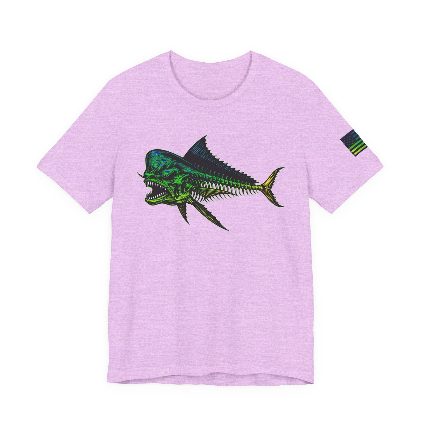 The Mahi Angler Grunge American Flag Tee, Patriotic USA Shirt, Vintage American Flag