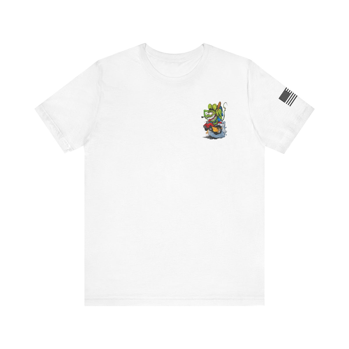 Rat Fink Monster Hot Rod Burnout – Wild Cartoon Drag Racer Tee