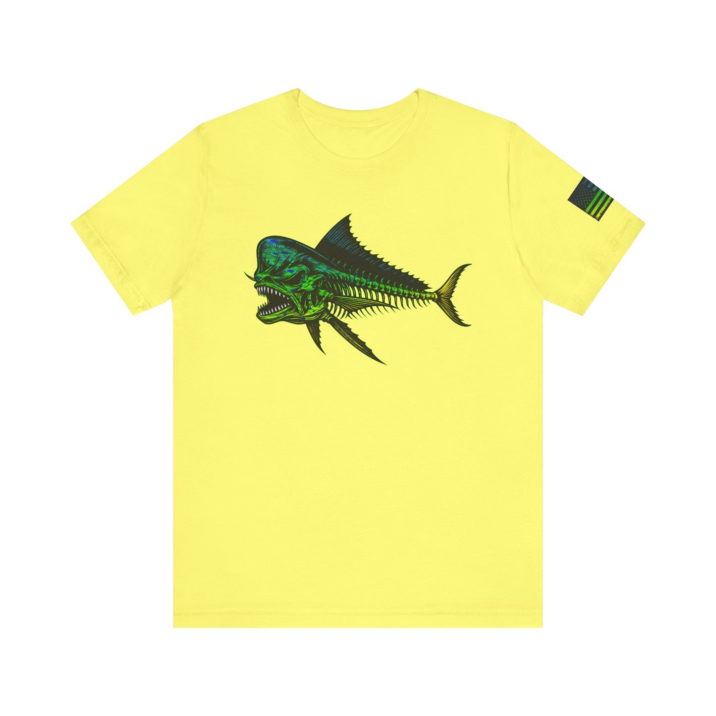 The Mahi Angler Grunge American Flag Tee, Patriotic USA Shirt, Vintage American Flag