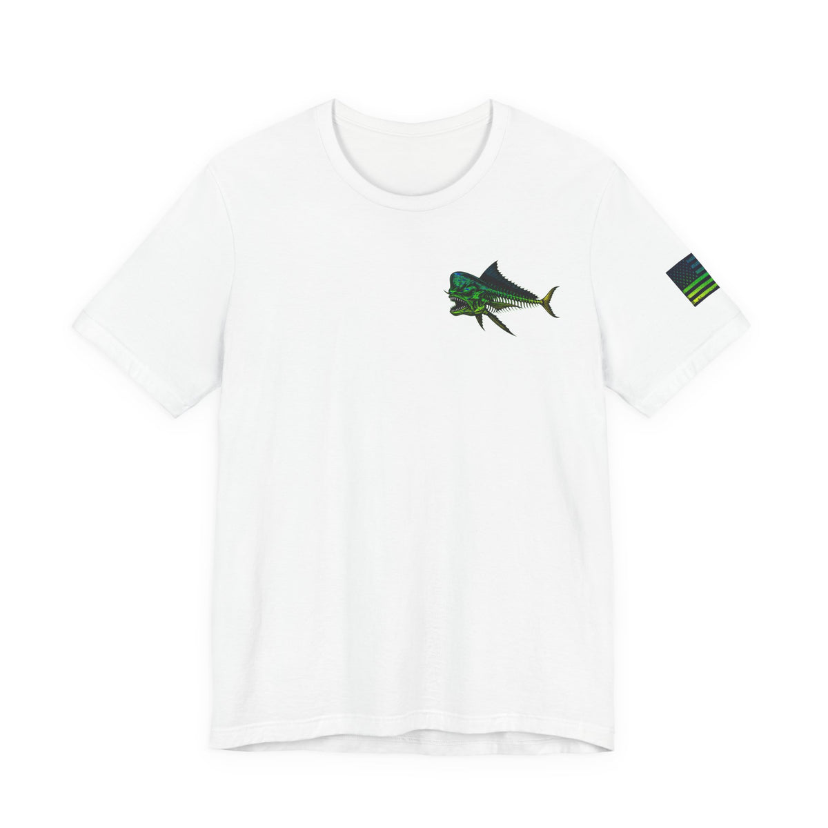 The Mahi Mahi Grunge Tee, Patriotic USA Shirt, Vintage American Flag