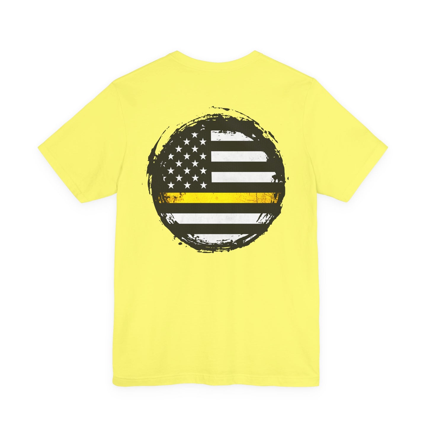 Thin Yellow Line American Flag Tee, Dispatcher Gift, Unisex T-Shirt, 911 Operator Shirt, Patriotic Graphic Tee
