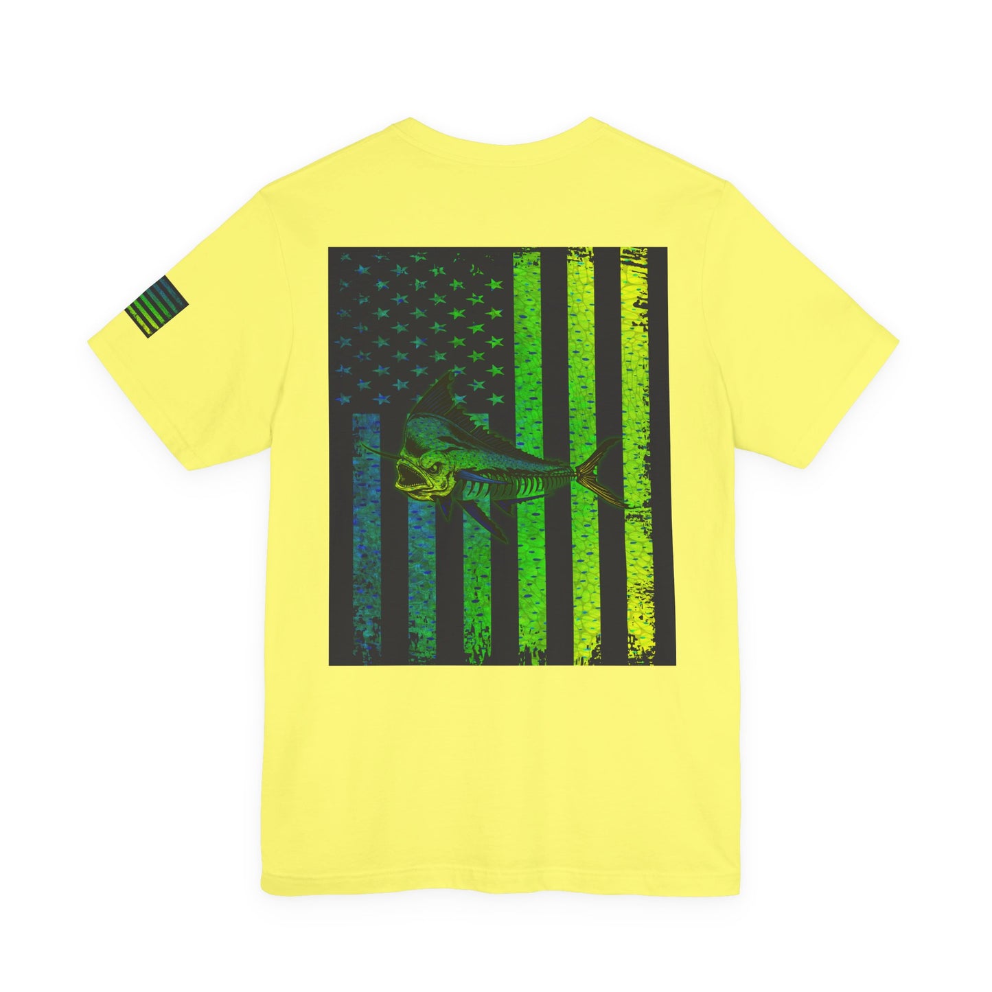 Mahi Angler Grunge American Flag Tee, Patriotic USA Shirt, Vintage American Flag