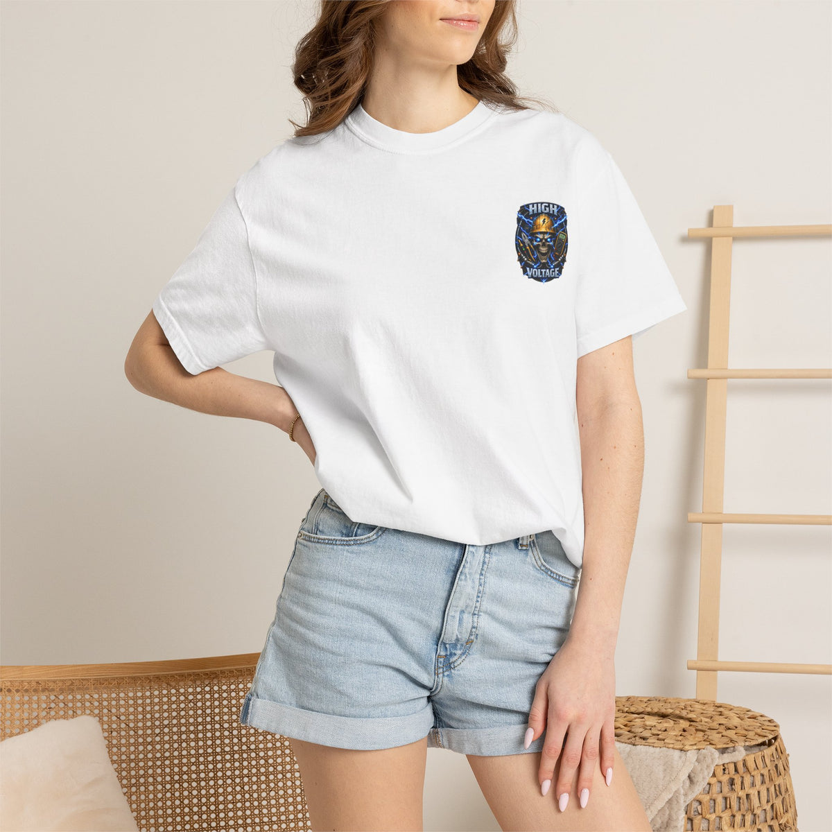 High Voltage Skull T-Shirt — Electrician Safety Graphic Tee