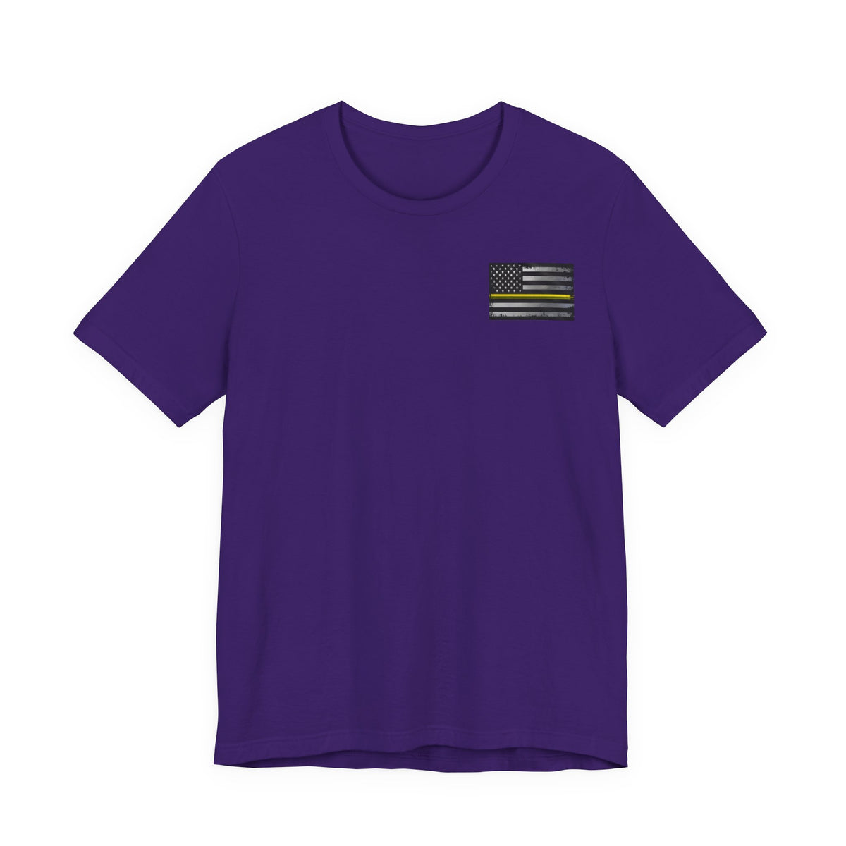 Thin Yellow Line American Flag Skull Tee