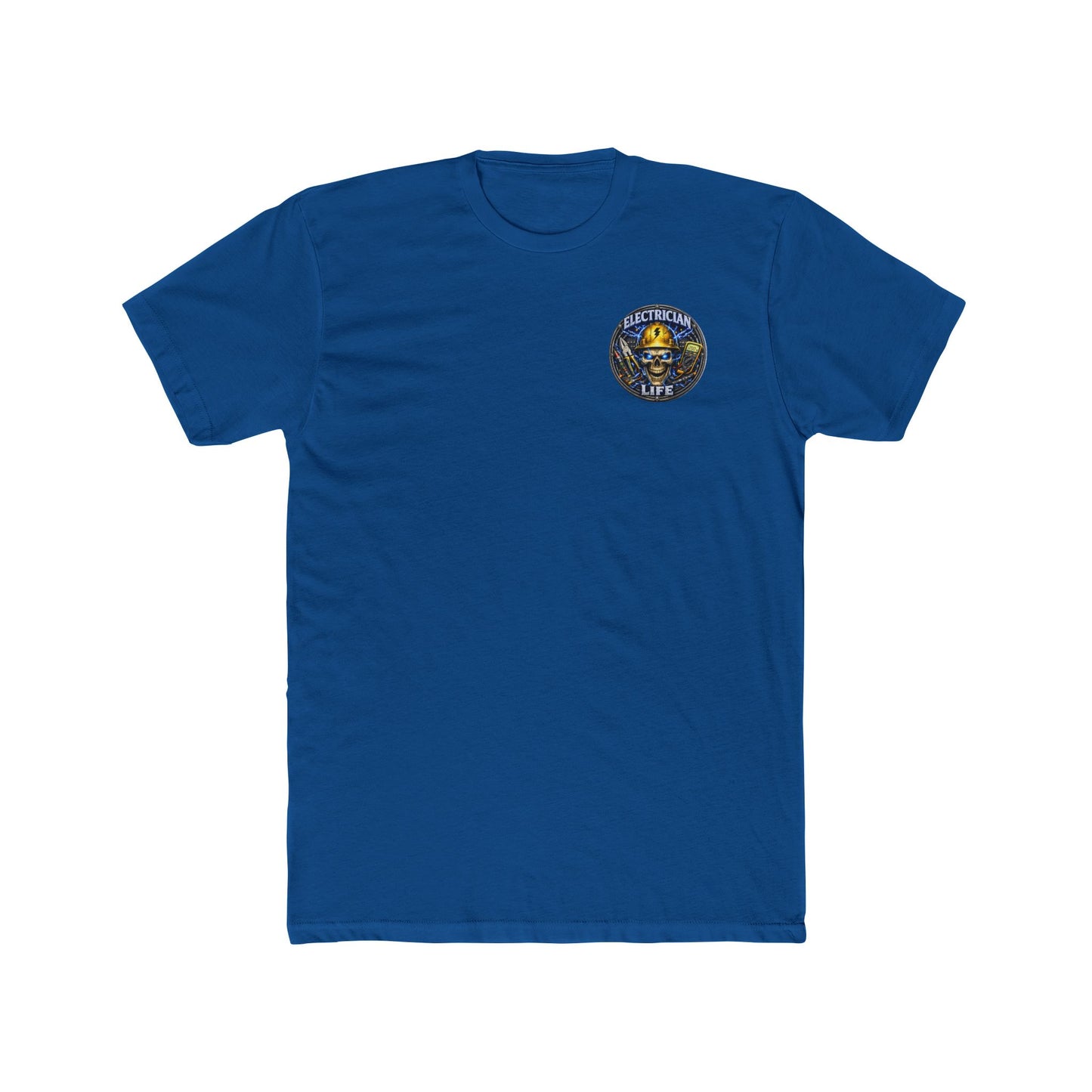 Electrician Life T‑Shirt — Electrician Skull Logo Crew Tee