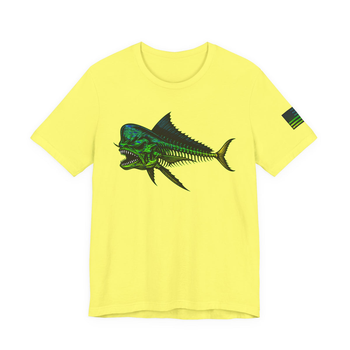 The Mahi Angler Grunge American Flag Tee, Patriotic USA Shirt, Vintage American Flag