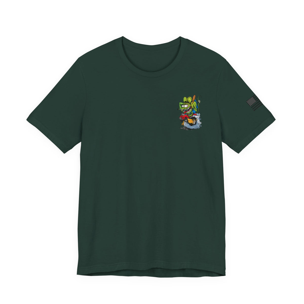Rat Fink Monster Hot Rod Burnout – Wild Cartoon Drag Racer Tee