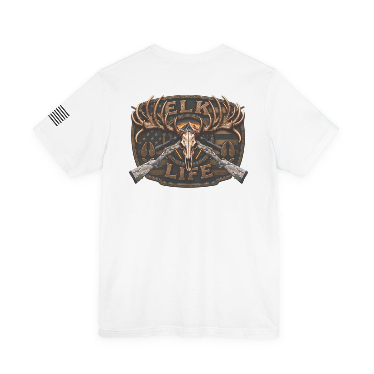 Elk Life Rifle Hunting T-Shirt – WRAEVN OUTDOORS American Big Game Hunter Tee