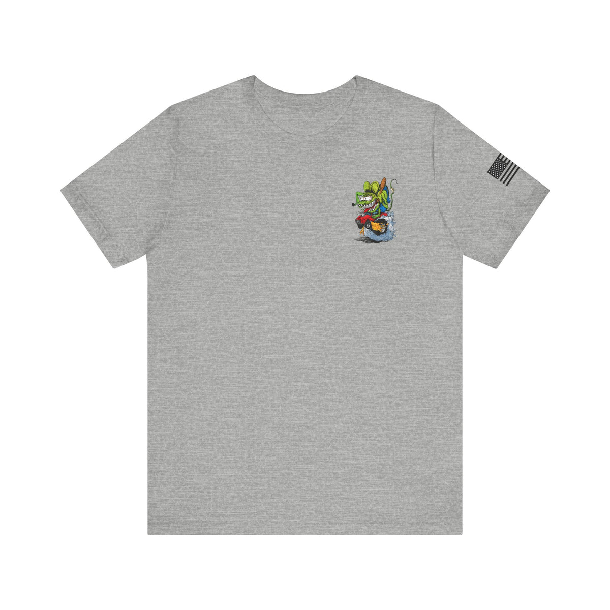 Rat Fink Monster Hot Rod Burnout – Wild Cartoon Drag Racer Tee