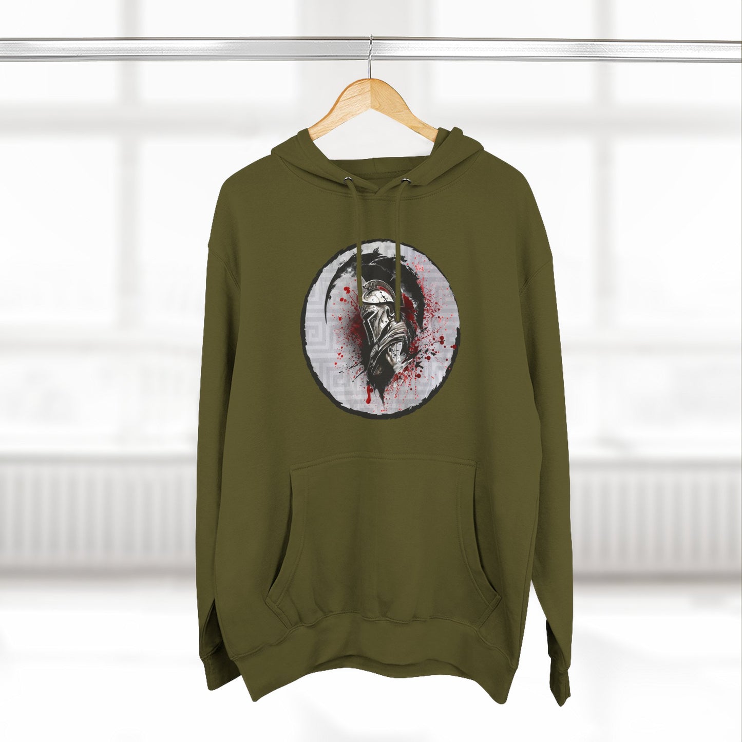 Three-Panel Fleece Hoodie Spartan Warrior