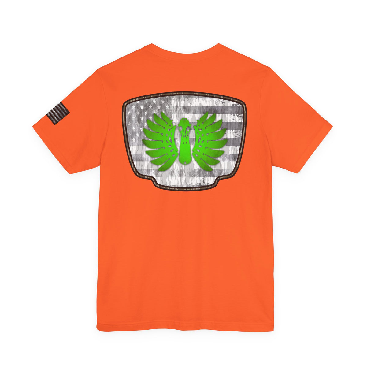 Duck Skull Hunting Badge T-Shirt – Mossy Camo Print, Crossed Guns & Duck Skull Graphic