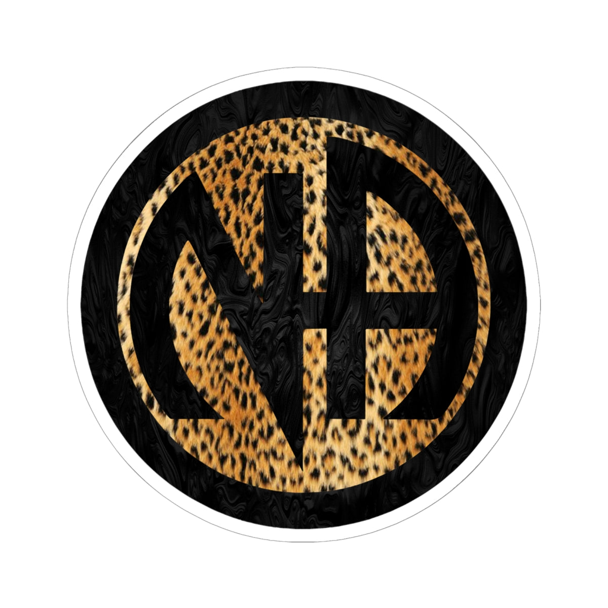 Leopard Print Narcotics Anonymous Symbol Sticker – Bold Recovery Support ArtKiss-Cut Stickers