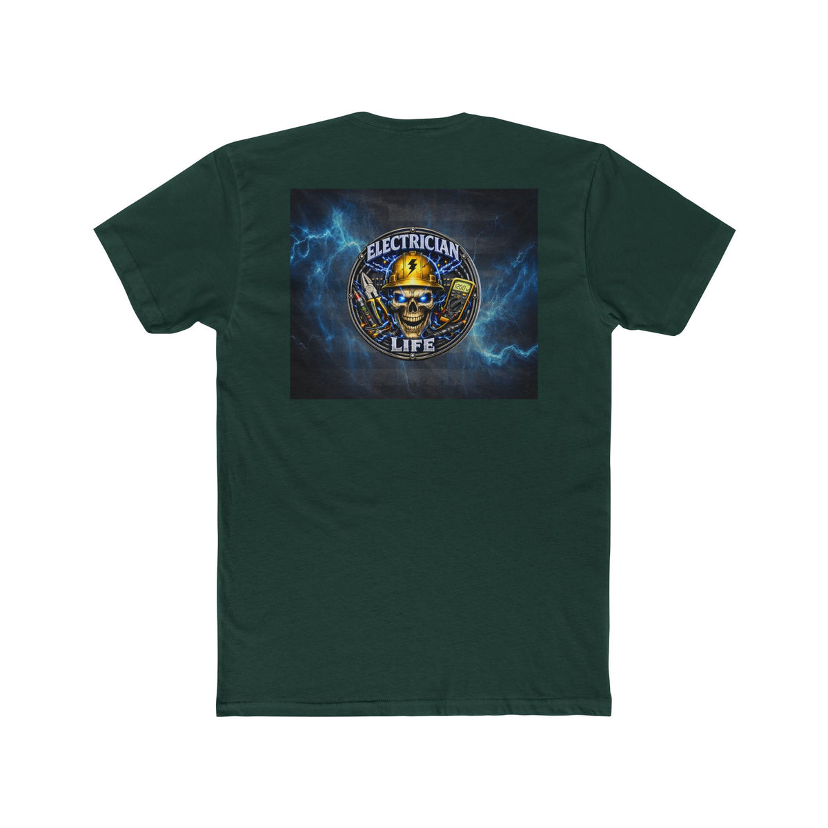 Electrician Life T‑Shirt — Electrician Skull Logo Crew Tee