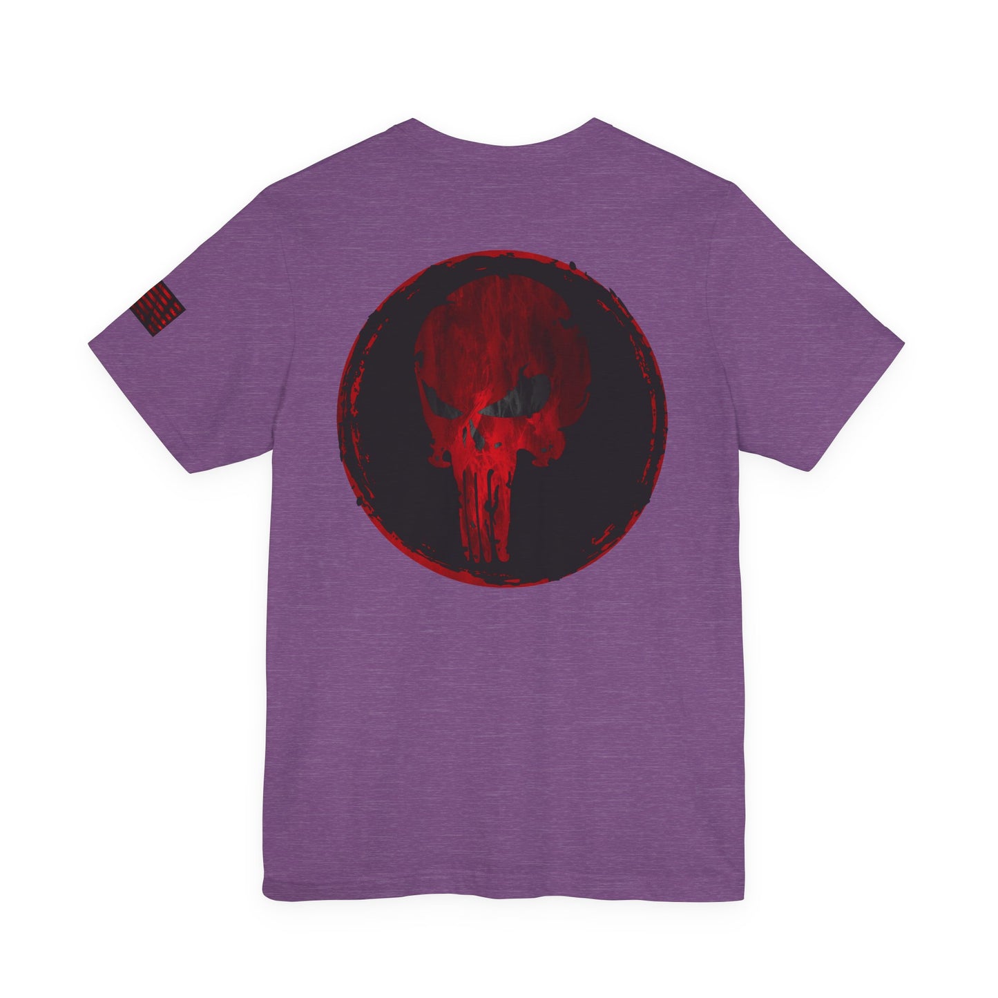 Punisher Skull Red Grunge Distressed Design – Tactical Graphic Art for Shirts, Decals, and Merch