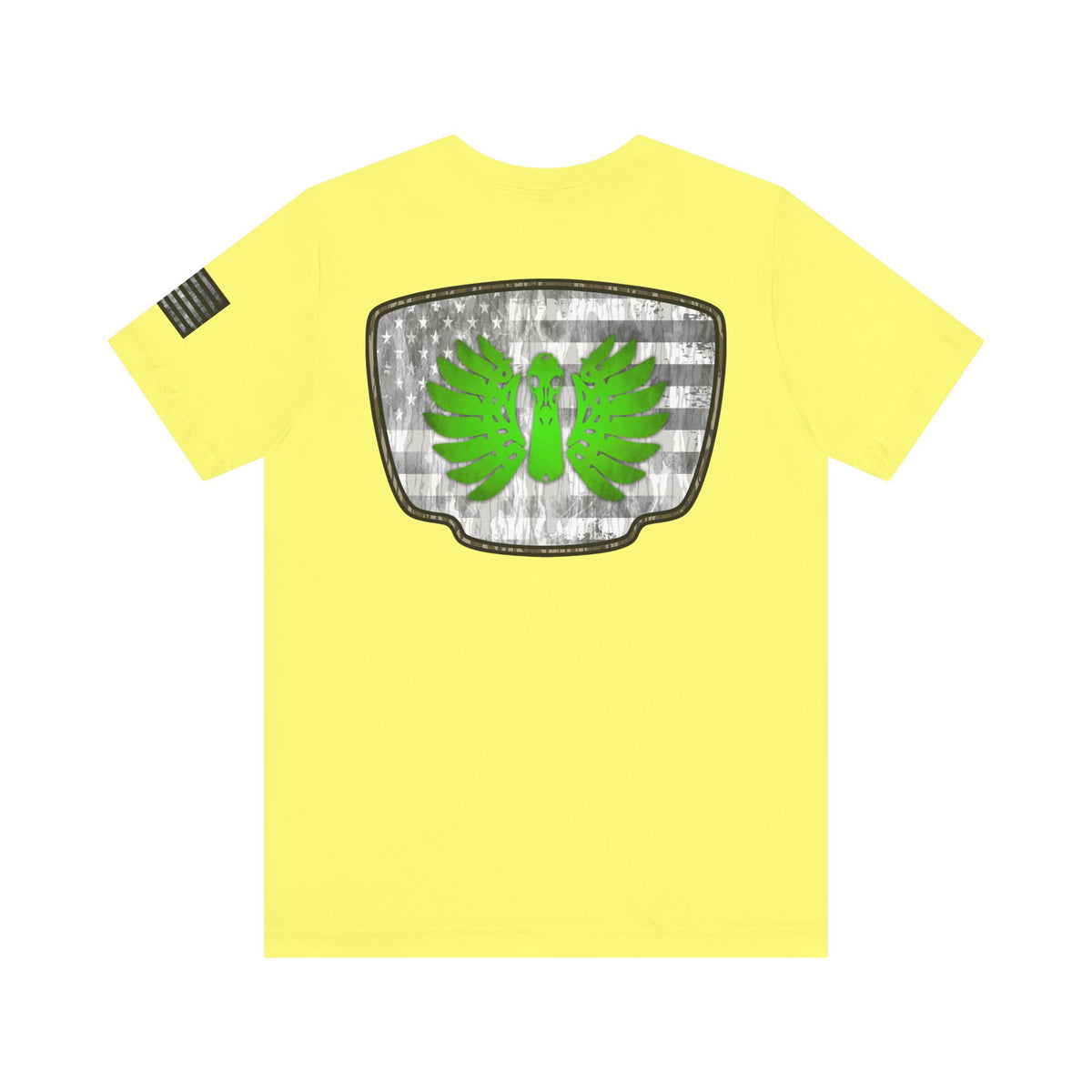 Duck Skull Hunting Badge T-Shirt – Mossy Camo Print, Crossed Guns & Duck Skull Graphic