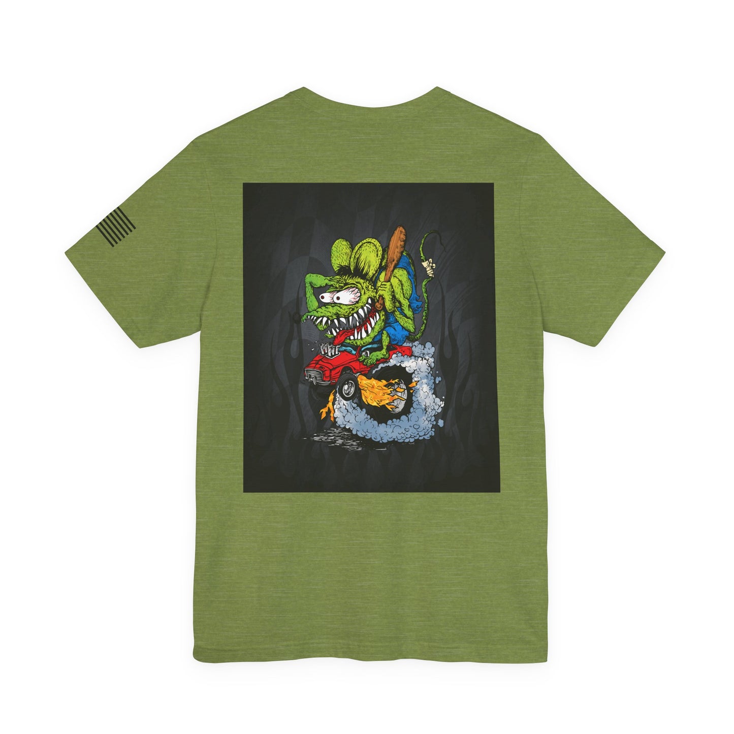 Rat Fink Monster Hot Rod Burnout – Wild Cartoon Drag Racer Tee