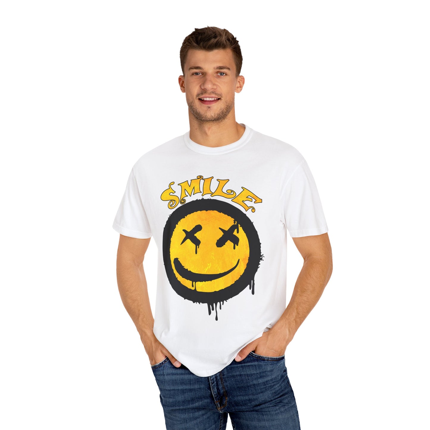 Smiley Face Unisex T-shirt - Embrace Positivity, Casual Wear, Gift for Friends, Mood Lifting Apparel, Fun Graphic Tee