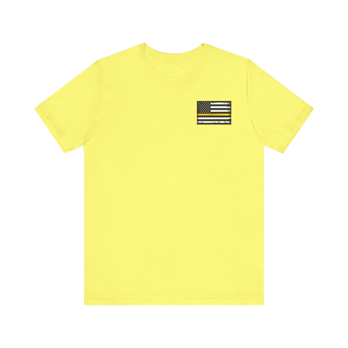 Thin Yellow Line American Flag Tee, Dispatcher Gift, Unisex T-Shirt, 911 Operator Shirt, Patriotic Graphic Tee