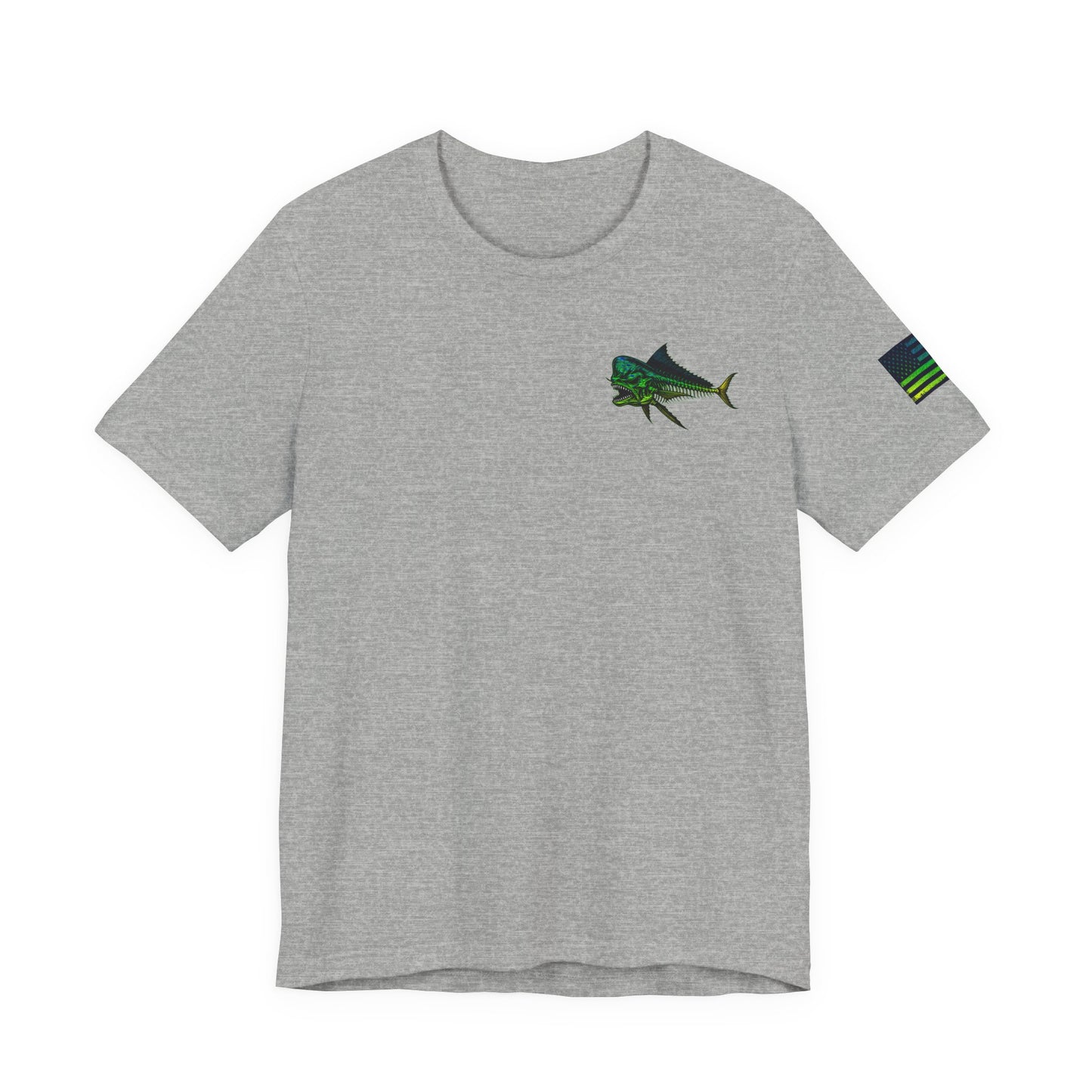 Mahi Mahi Skin Grunge American Flag Tee, Patriotic USA Shirt, Vintage American Flag