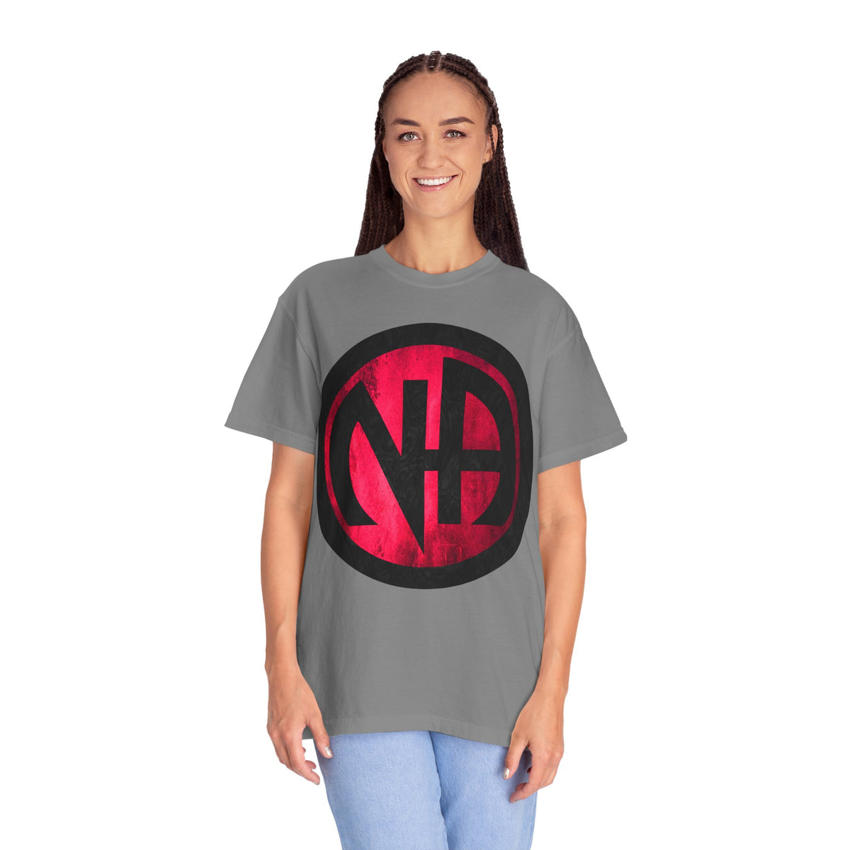 Narcotics Anonymous NA Logo – Grunge Pink & Black Recovery Symbol Art T-Shirt, Recovery T-Shirt