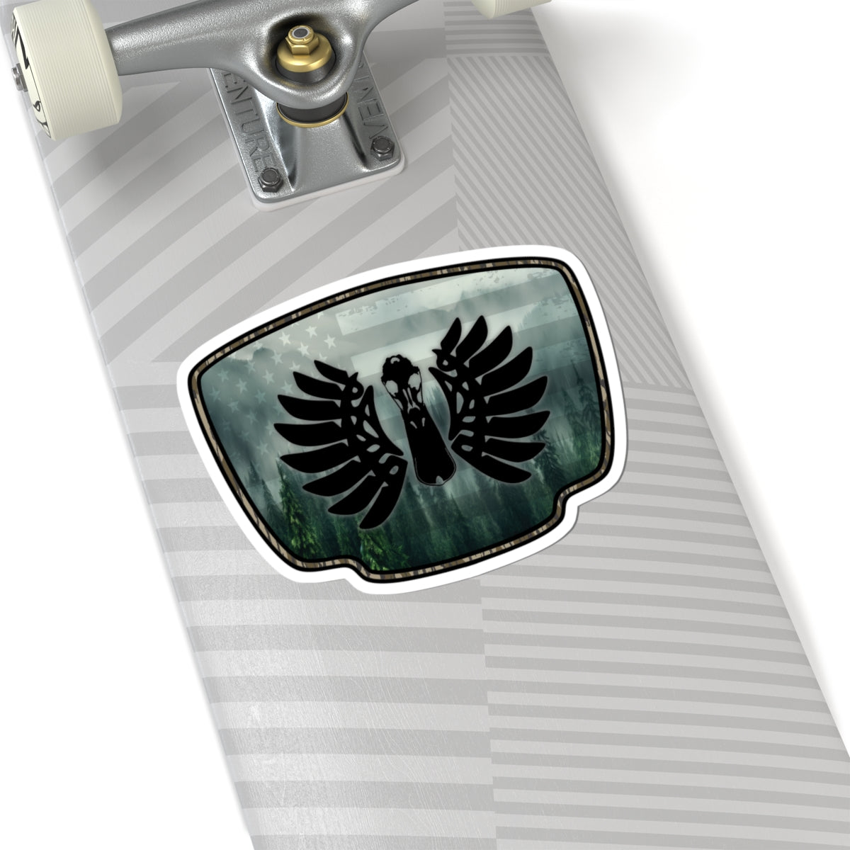 Camo Duck Hunting Badge Patriot kiss-cut stickers