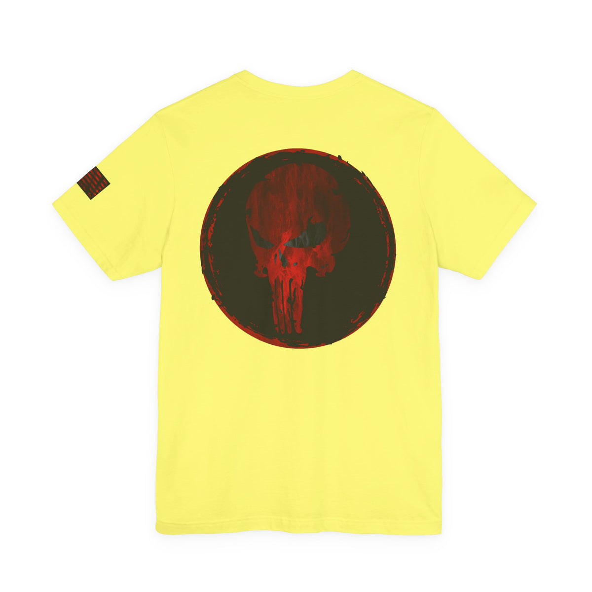 Punisher Skull Red Grunge Distressed Design – Tactical Graphic Art for Shirts, Decals, and Merch