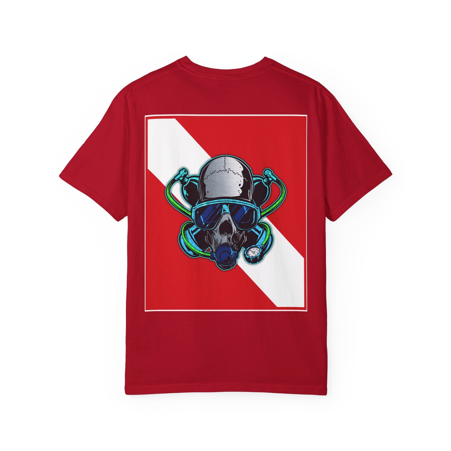 Scuba Skull Unisex T-shirt, Dive Flag Tee, Diving Shirt, Ocean Lover Gift, Beach Wear