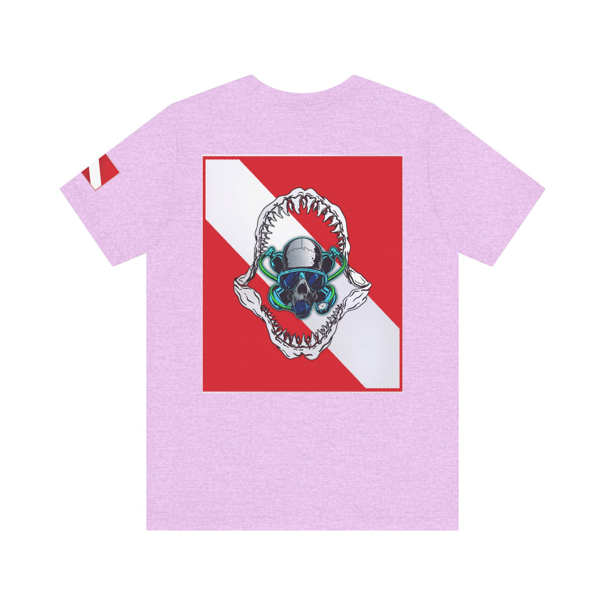 Scuba Skull Shark Graphic Tee, Dive Shirt, Beachwear, Summer Fashion, Gift for Ocean Lovers