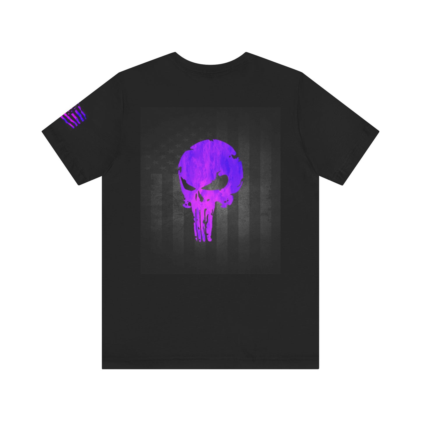 Purple Grunge Punisher Skull – Neon Grunge Vigilante Graphic for Shirts, Decals & Prints