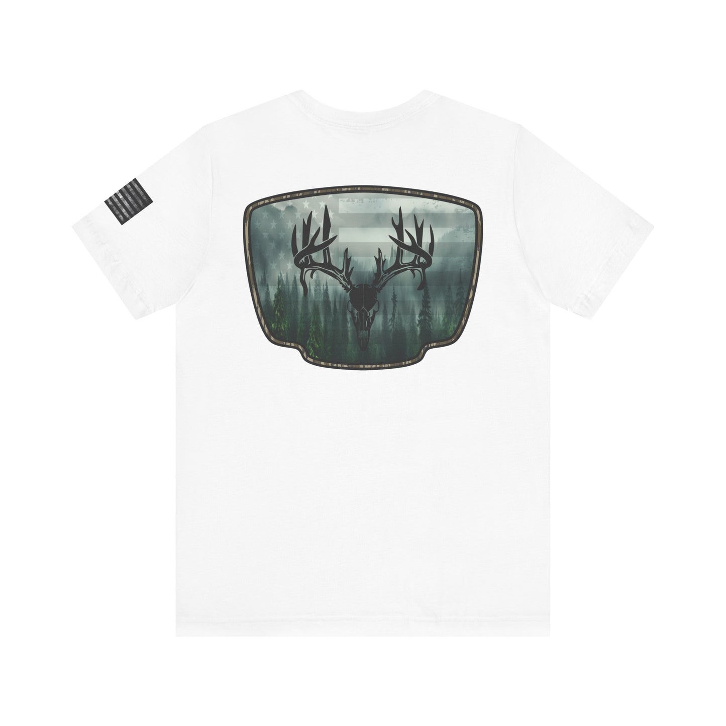 Deer Skull Forest Flag Hunting Tee