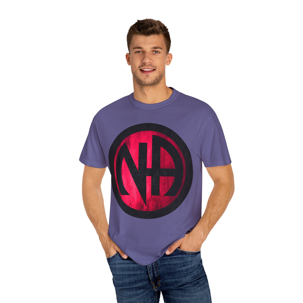 Narcotics Anonymous NA Logo – Grunge Pink & Black Recovery Symbol Art T-Shirt, Recovery T-Shirt