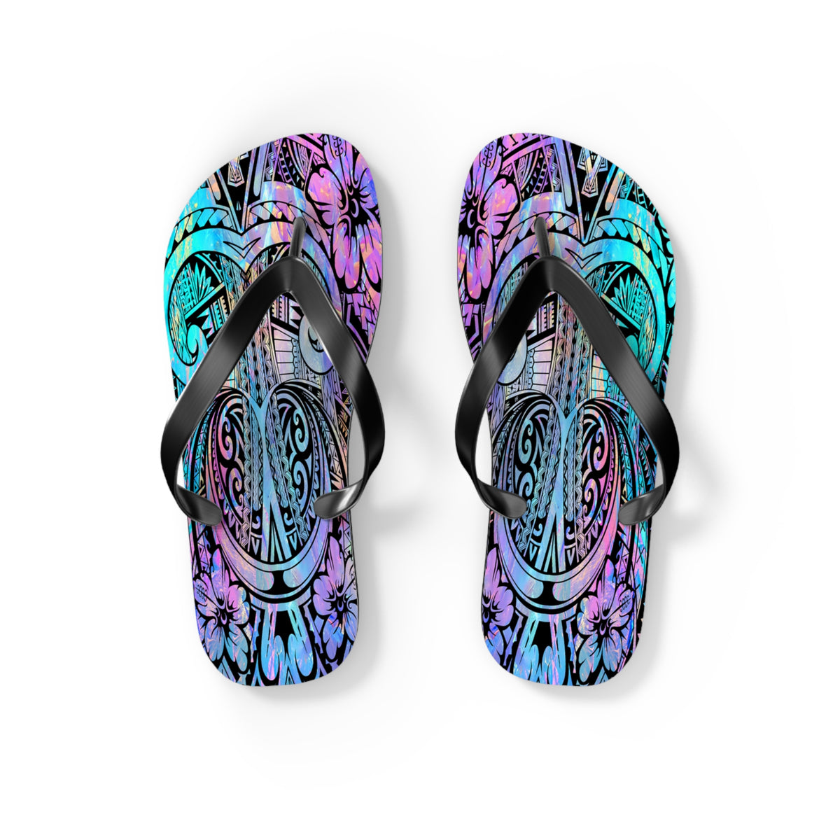 Polynesian Dream Flip Flops | Summer Beach Sandals, Vacation Footwear, Festival Style, Gift for Her