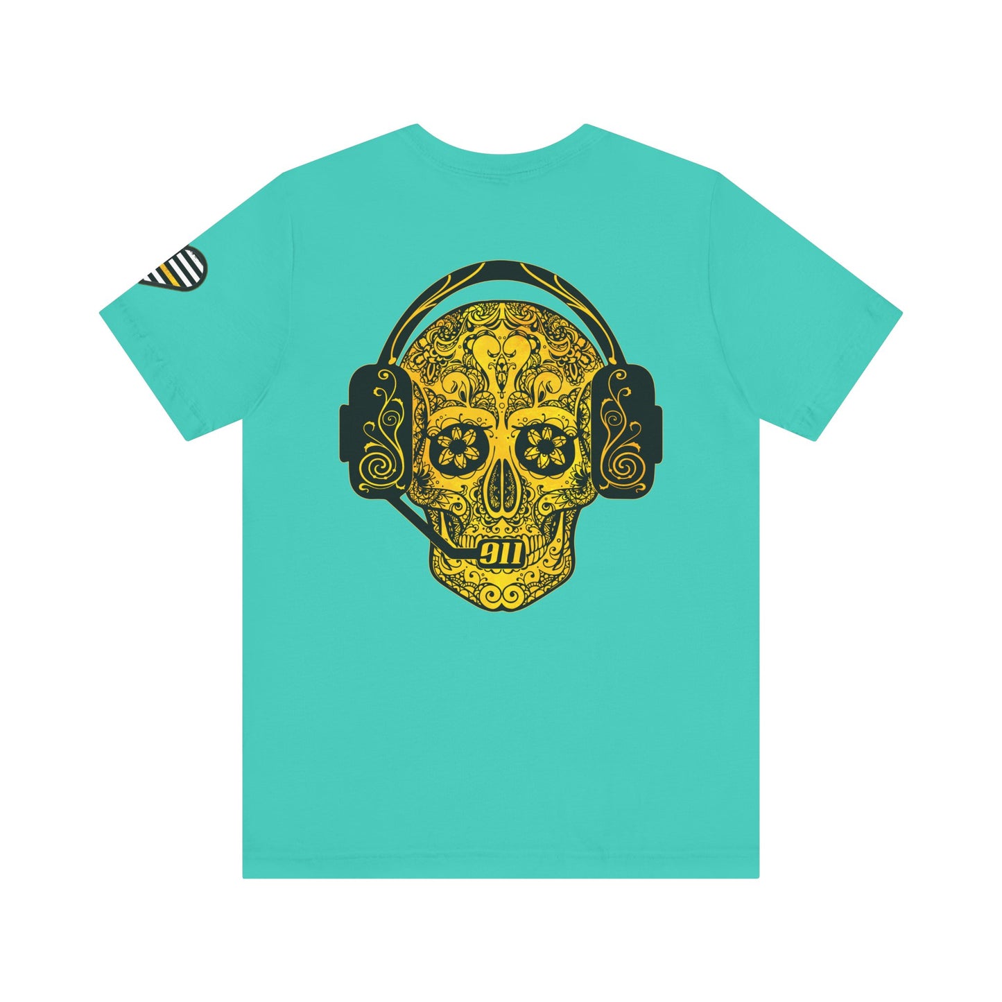 Shot Caller Sugarskull Tee, Dispatcher T-Shirt, 911 Operator Shirt, Unisex Jersey Tee, Short Sleeve Top