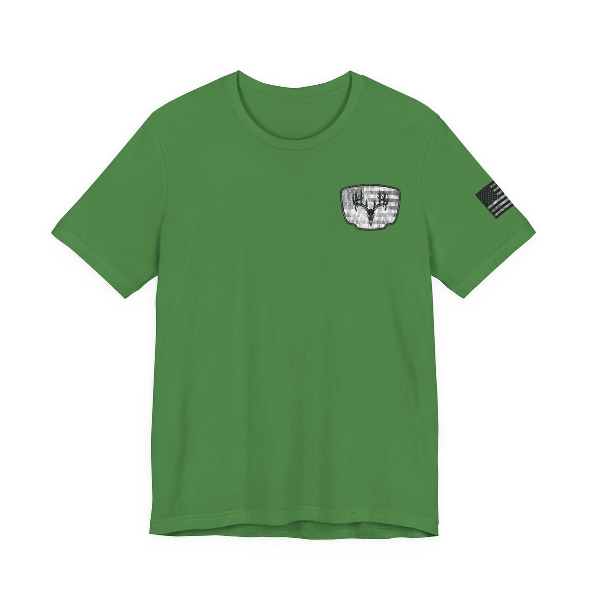 Patriotic Deer Skull Antler Hunting T-Shirt