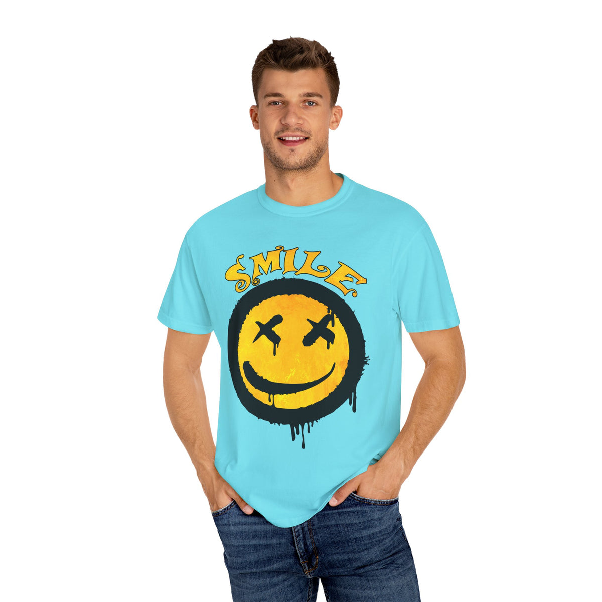 Smiley Face Unisex T-shirt - Embrace Positivity, Casual Wear, Gift for Friends, Mood Lifting Apparel, Fun Graphic Tee