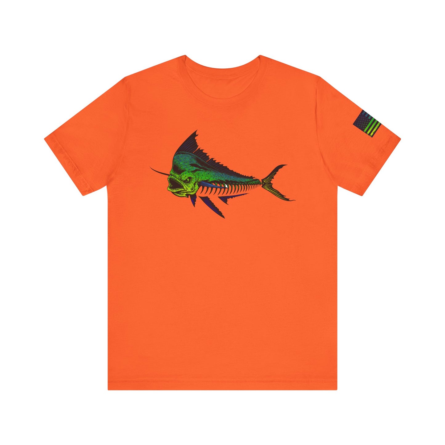 Mahi Angler Grunge American Flag Tee, Patriotic USA Shirt, Vintage American Flag