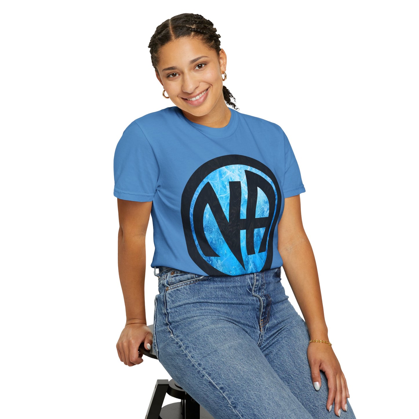 Narcotics Anonymous NA Logo – Blue Ice & Black Recovery Symbol Art T-Shirt, Recovery T-Shirt
