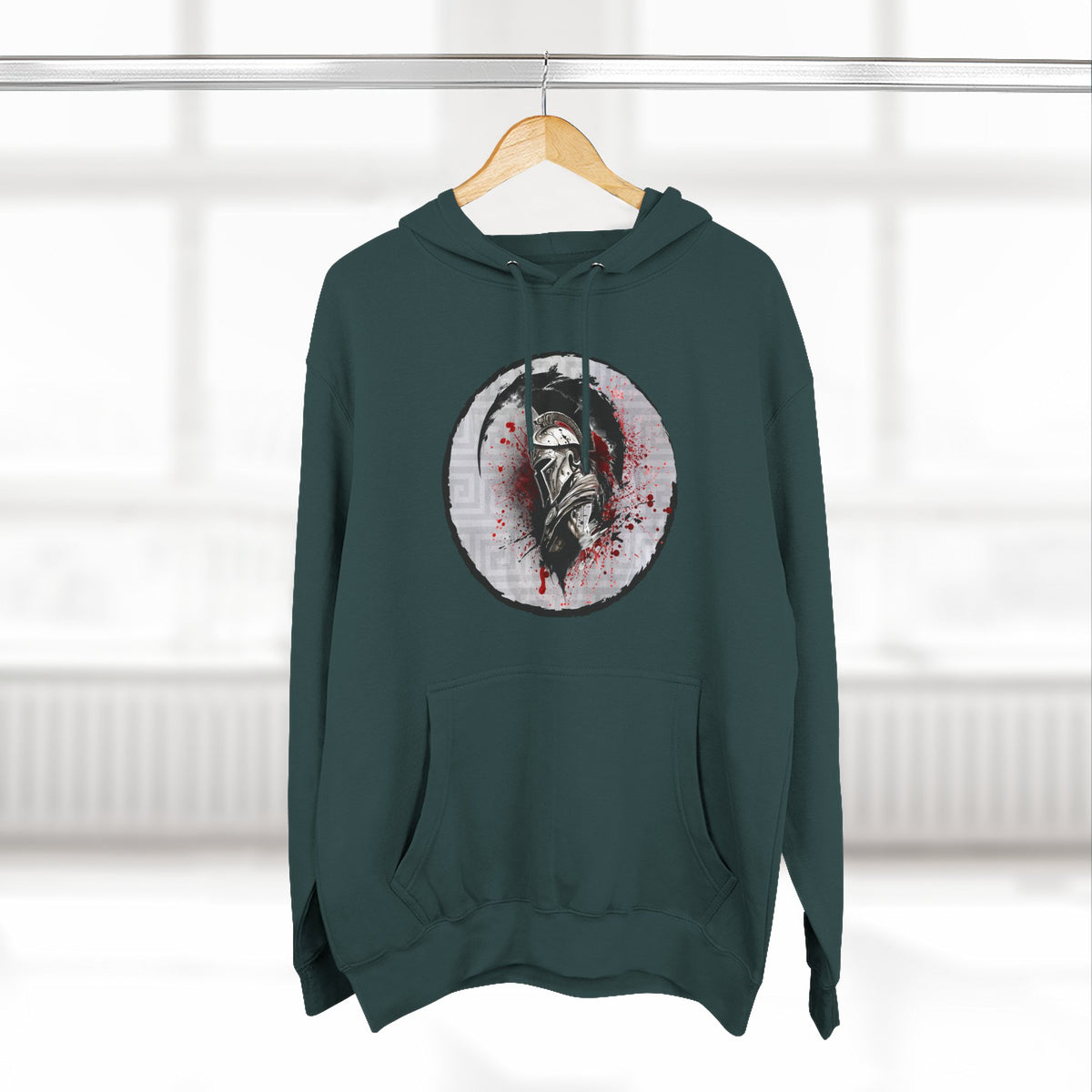 Three-Panel Fleece Hoodie Spartan Warrior
