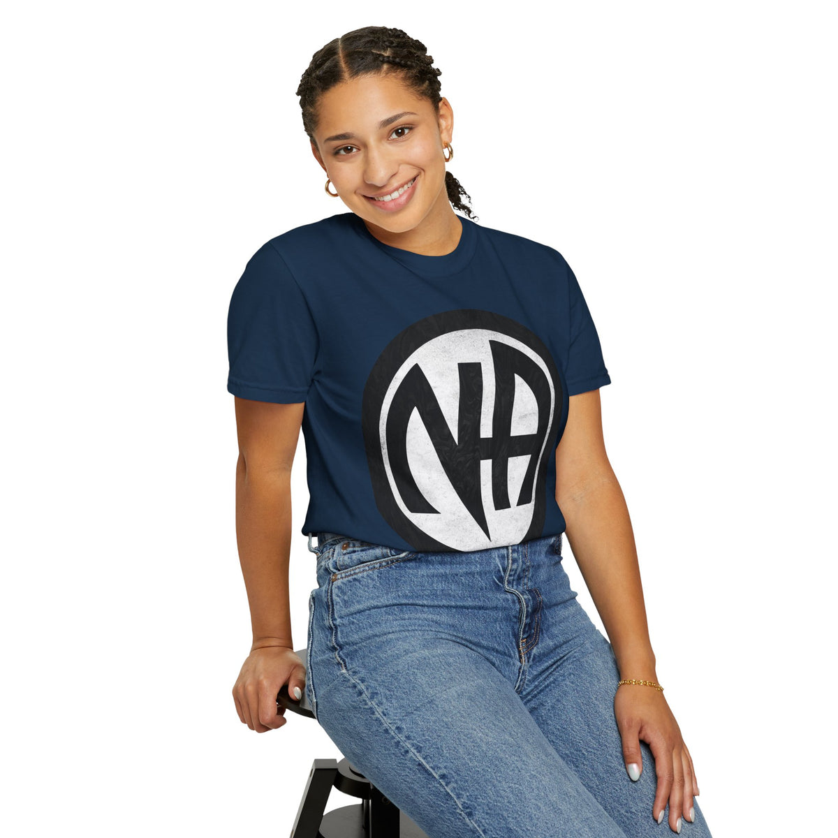 Narcotics Anonymous NA Logo – White & Black Recovery Symbol Art T-Shirt, Recovery T-Shirt